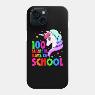 100 Magical Days of School Unicorn Teacher Students Girls Phone Case