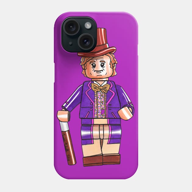 Willy Wonka Minifigure Phone Case by schultzstudio