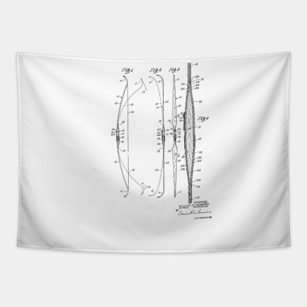 Vintage Patent Hand Drawing Tapestry by TheYoungDesigns