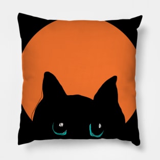 Black Cat Is Seeing You Pillow