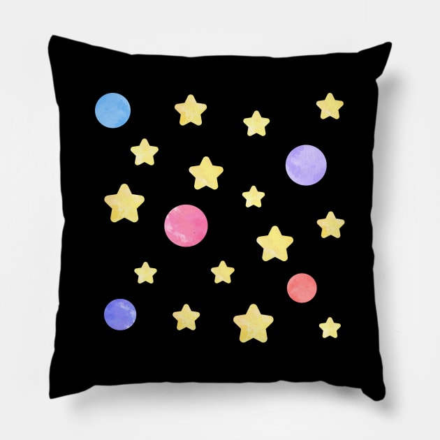 Outer Space Planets and Stars Pillow by Rosie's Rings and Things