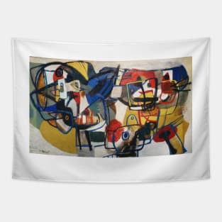 karel appel women children animals Tapestry