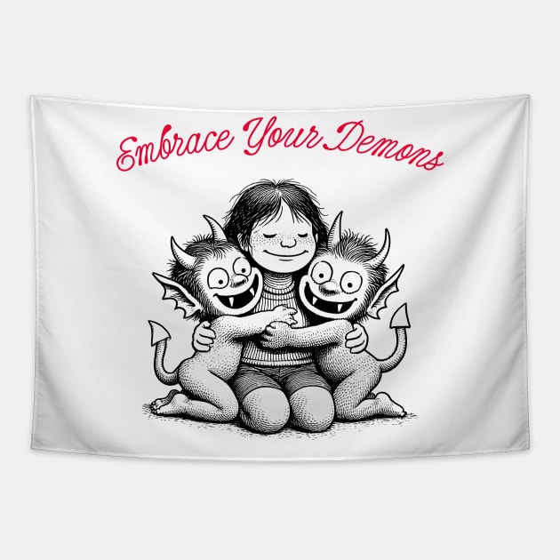 Embrace Your Demons Tapestry by DankFutura