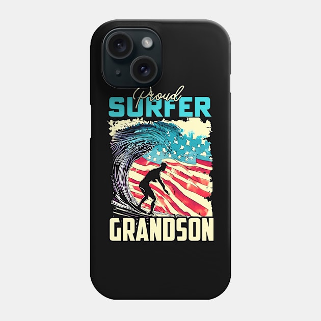 Proud Surfer Grandson Phone Case by T-shirt US