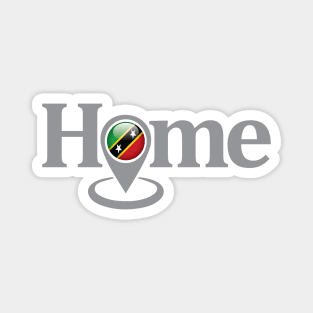 St Kitts and Nevis My Home with Google Maps Locate Icon Magnet