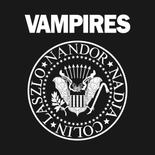 Shadows Band Vampire Bat Retro 80's Punk Band Logo Parody T-Shirt