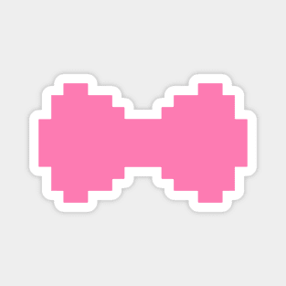 Pixelated Pink Bow Magnet