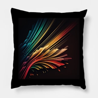 colours against black Pillow