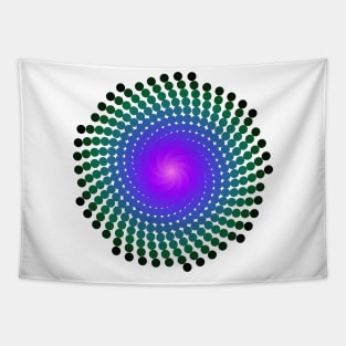 Whirlpool Spiral | Dark Nebula Pink Blue Green Tapestry