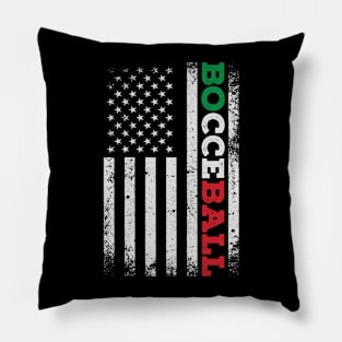 Bocce Ball American Flag Pillow