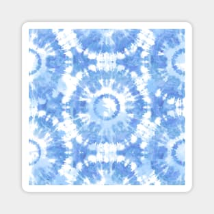 Blue and White Tie Dye Batik Magnet