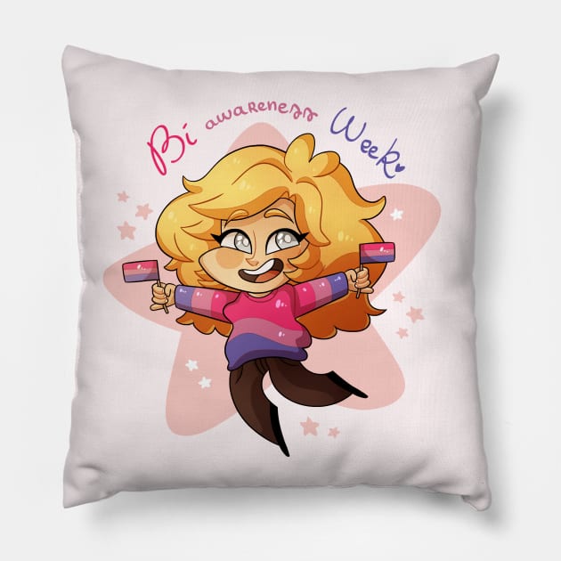 BI Bisexual girl Pillow by Elliecupcakes