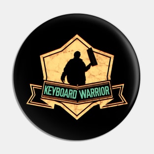 Keyboard Warrior Vintage Pin