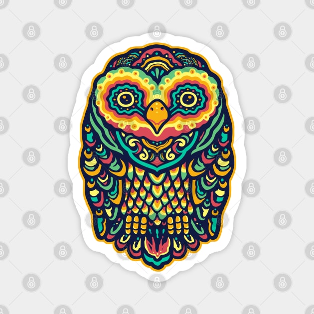 Mandala Owl Magnet by TambuStore