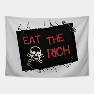 Eat the Rich Distressed Patch Tapestry