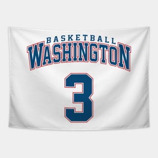 Washington Basketball - Player Number 3 Tapestry