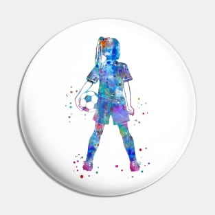 Girl Soccer Player Pin