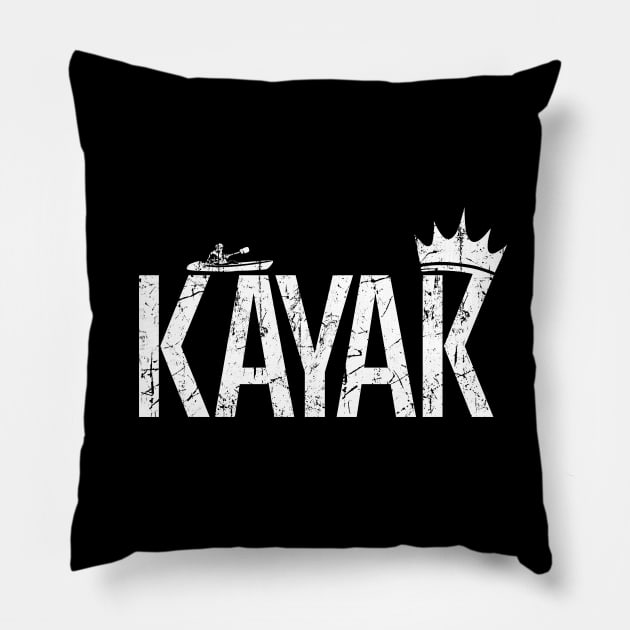 KAYAKing kayak cool simple typography SPORT-7 Pillow by itsMePopoi