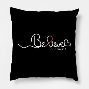 Believe- Head Neck Cancer Gifts Head Neck Cancer Awareness Pillow