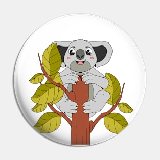 Koala Tree Funny Pin