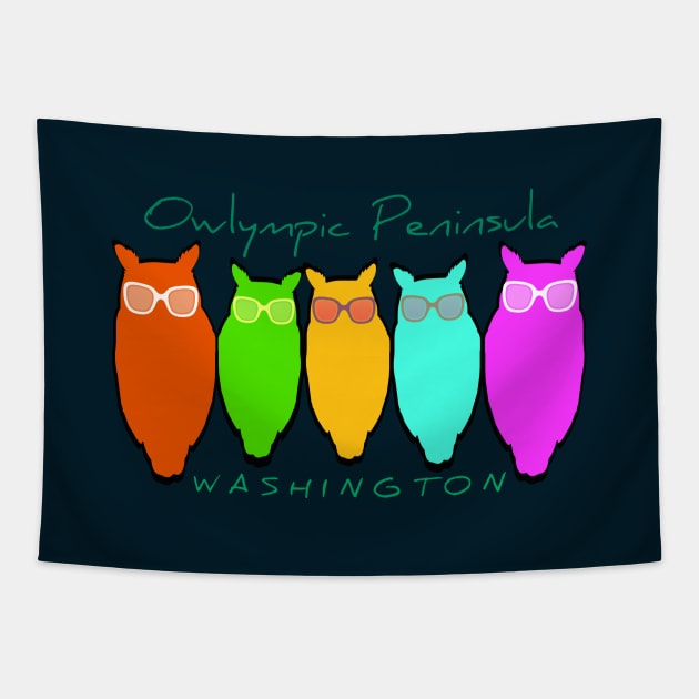 Washington State Owls Tapestry by TheDaintyTaurus