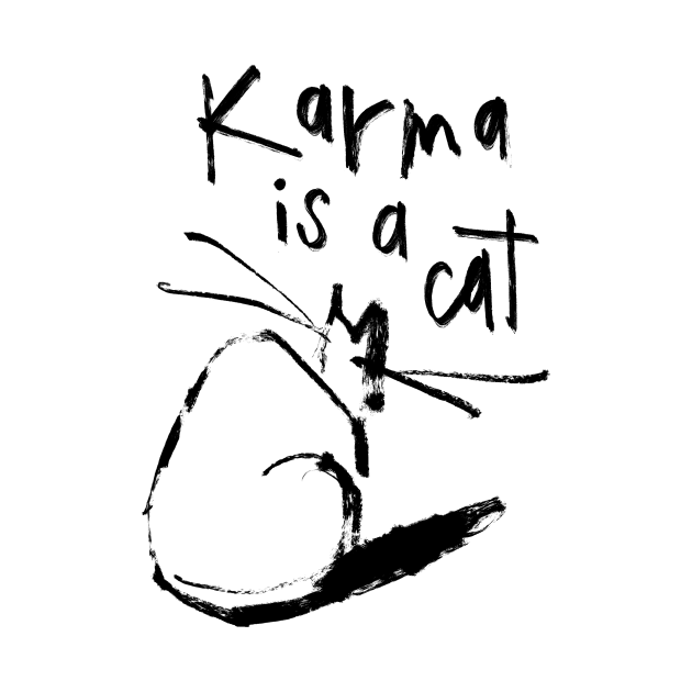 Karma is a Cat by Shelley Johannes Art
