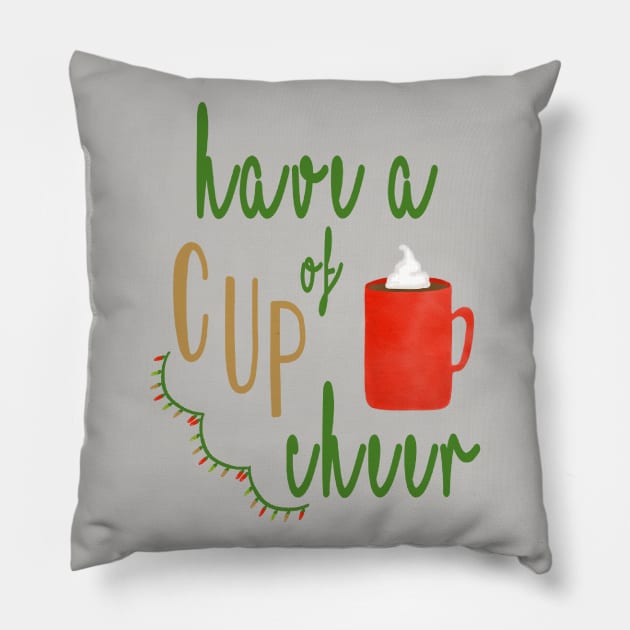 Cup of Cheer Pillow by Coffee And