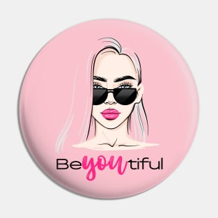 Be-YOU-Tiful - Beautiful- Motivational Phrase, Positive Quote Pin