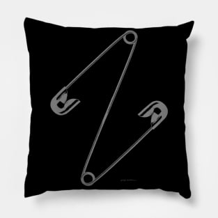 Retro Punk Rock Infinity Safety Pin Graphic Pop Art Pillow