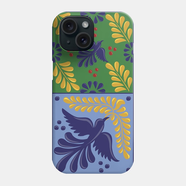 Mexican Talavera Birds Phone Case by Akbaly