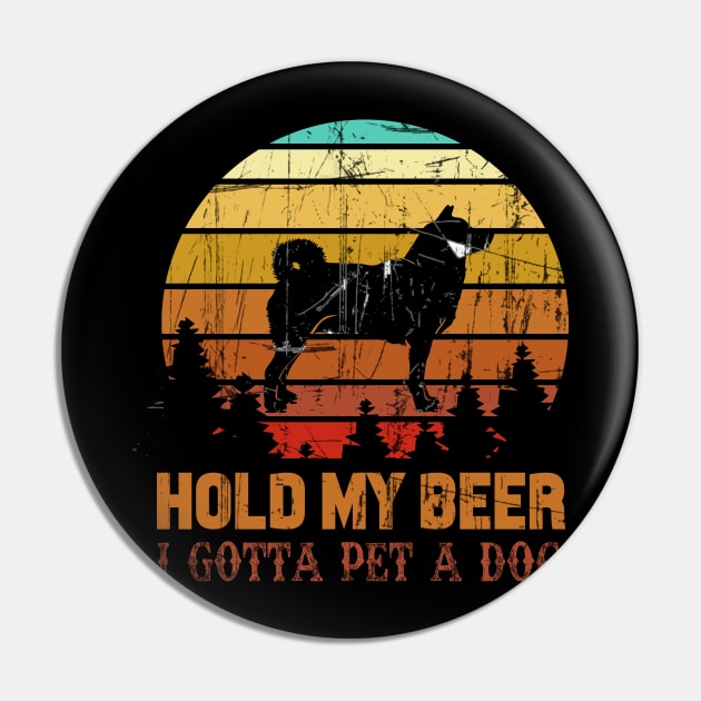 Holding My Beer I Gotta Pet This Shiba Inu Pin by Walkowiakvandersteen