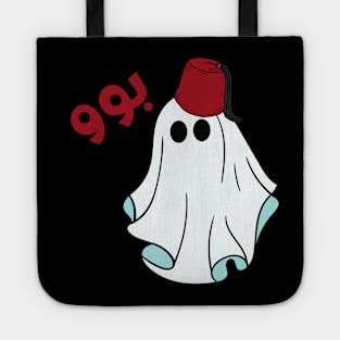 Halloween Ghost with Arabic Hat Tote