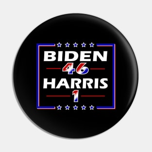 Biden 46 Harris 1 Pin