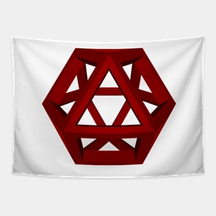 lawal maroon v2 skeletal cuboctahedron gmtrx Tapestry