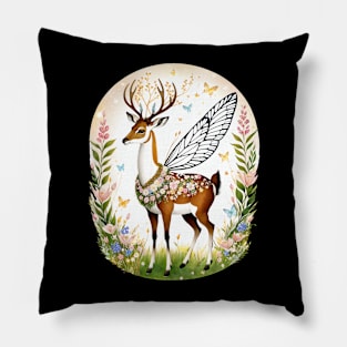 Graceful Fairy Deer Pillow