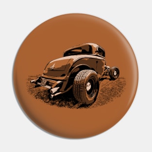 Brown 23 Ford Highboy Hot Rod Pin