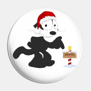 Felix the cat Christmas design Pin