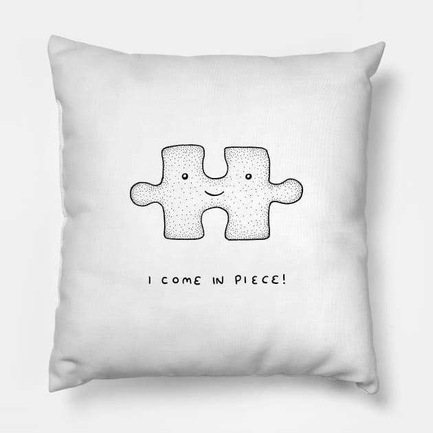 I come in piece Pillow by popcornpunk