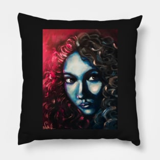 Anaglyph Girl Pillow
