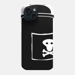 Skull and Bones spray can - black Phone Case