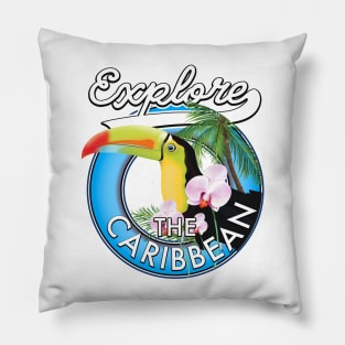 Explore the Caribbean logo Pillow