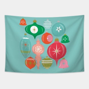 Retro Christmas ornaments Tapestry