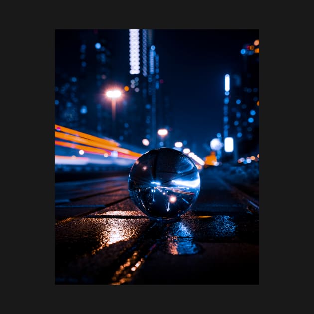 Lensball and light trails by Davd