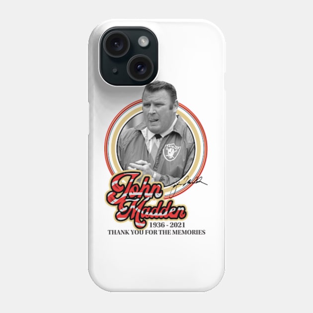 LEGEND JOHN MADDEN Phone Case by CLOSE THE DOOR PODCAST