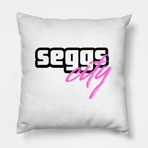 Seggs seggs city Pillow by Shirt Vibin