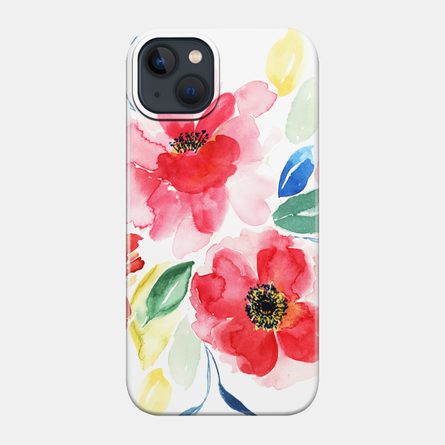 Wild Watercolour Flower Bouquet - Wildflowers - Phone Case