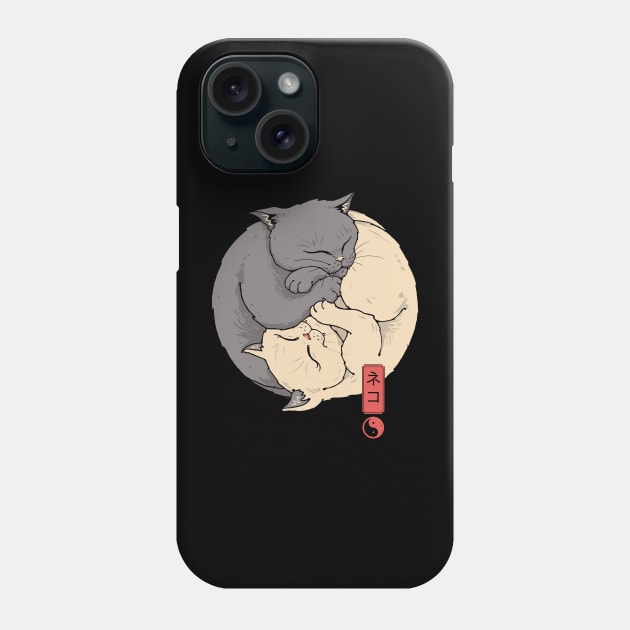 Yin Yang Cats Phone Case by Vincent Trinidad Art