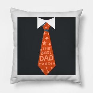 The Best Dad Ever Neck Tie Red Pillow