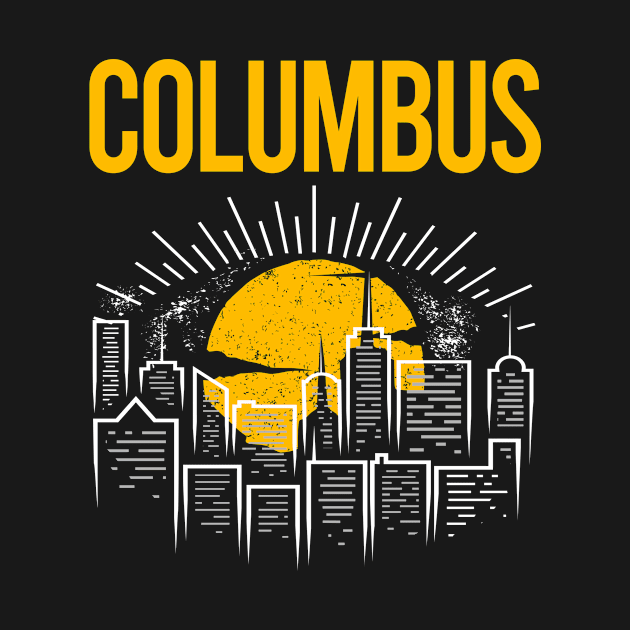 Yellow Moon Columbus by flaskoverhand