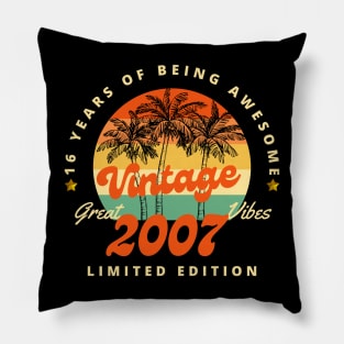 15 Year Old Gifts Vintage 2007 Limited Edition 15th Birthday Pillow